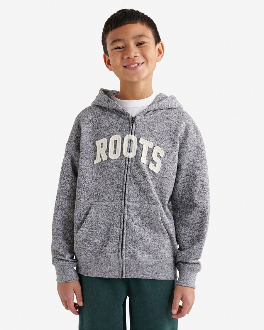 sweat à capuche zippé pour enfants avec application roots