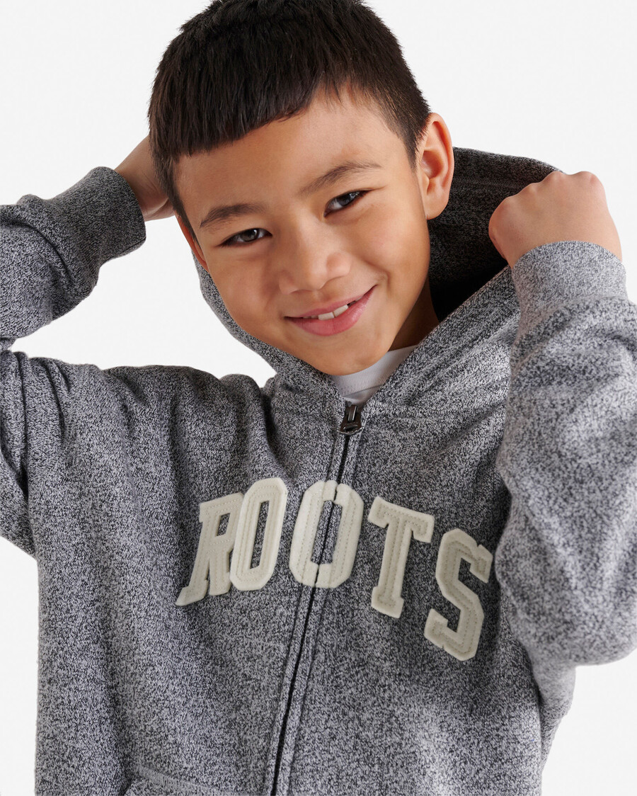 sweat à capuche zippé pour enfants avec application roots