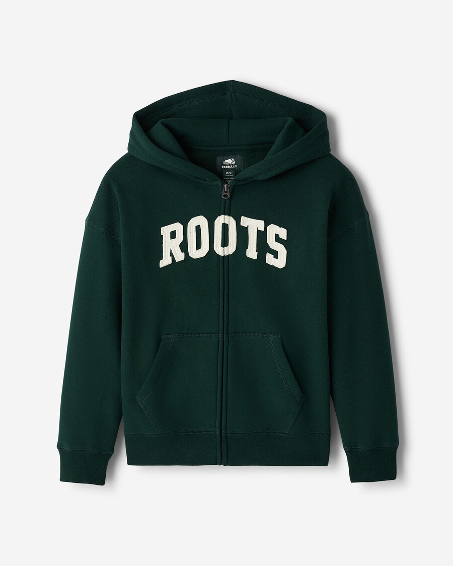 sweat à capuche zippé pour enfants avec application roots