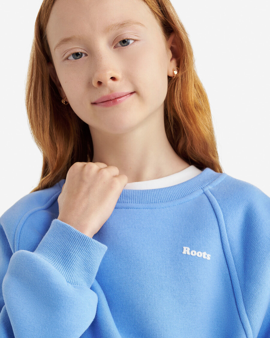 sweat-shirt à col rond pour filles nuage et bulles