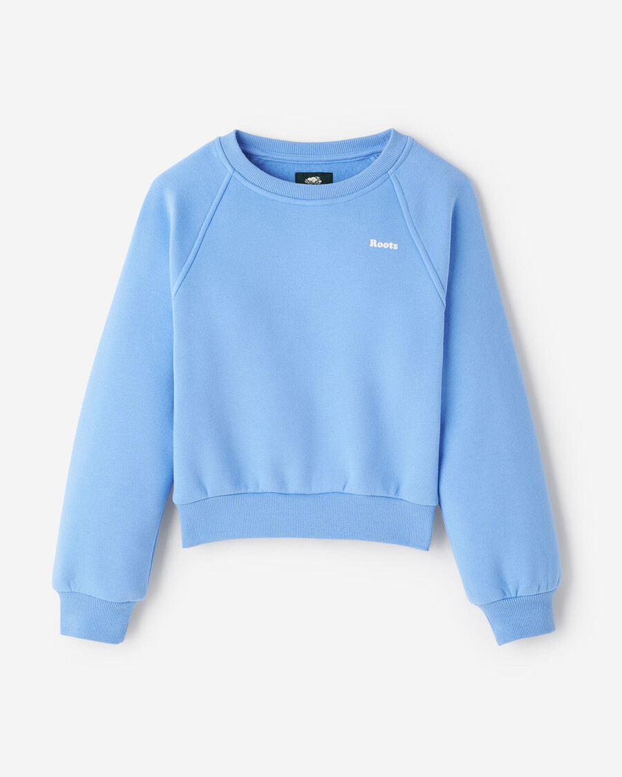 sweat-shirt à col rond pour filles nuage et bulles