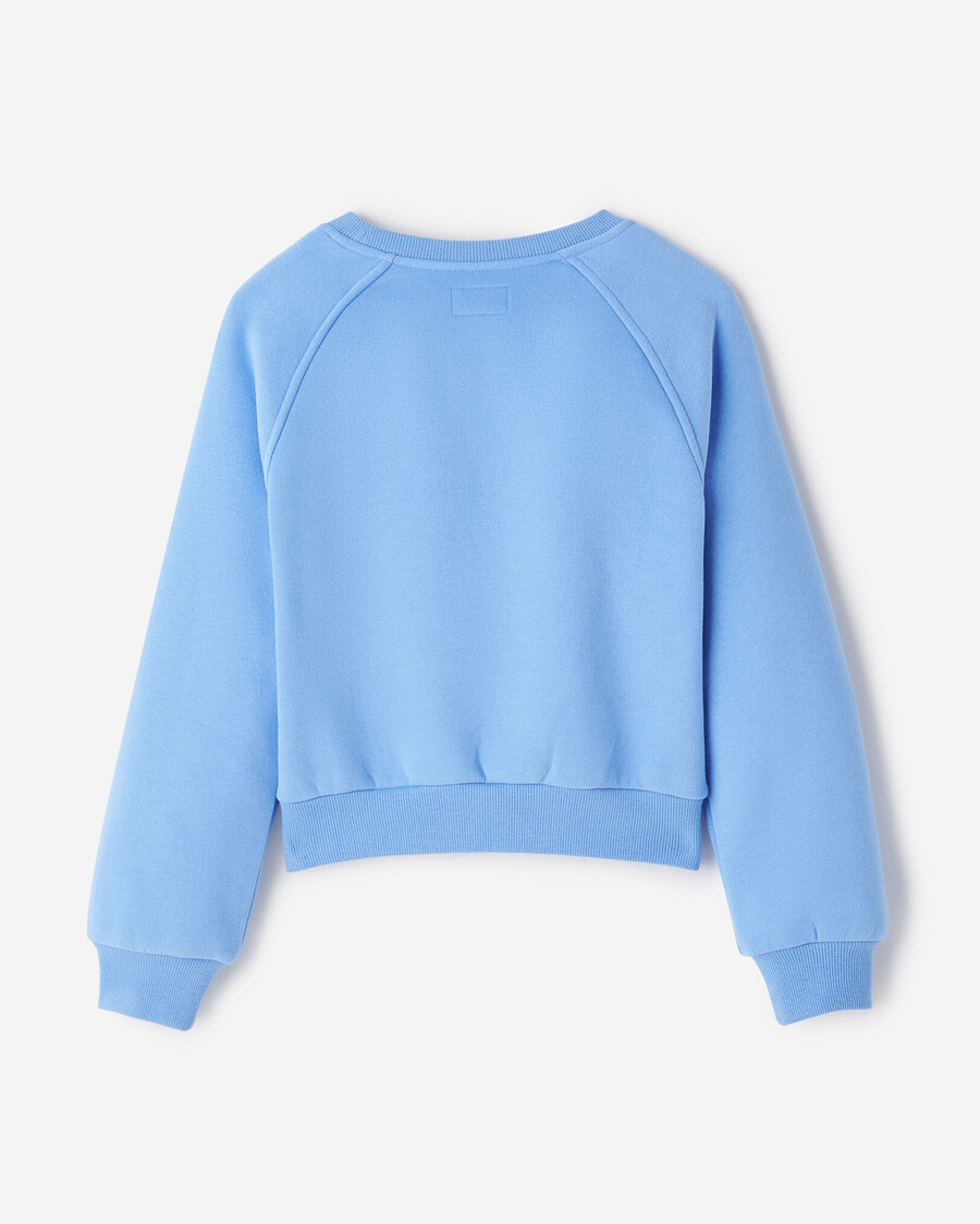 sweat-shirt à col rond pour filles nuage et bulles