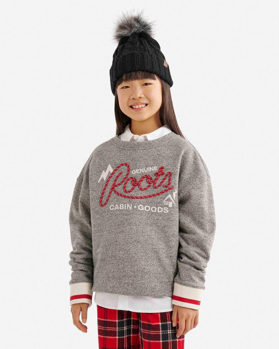 sweat-shirt à écusson avec application de corde de cabine pour enfants