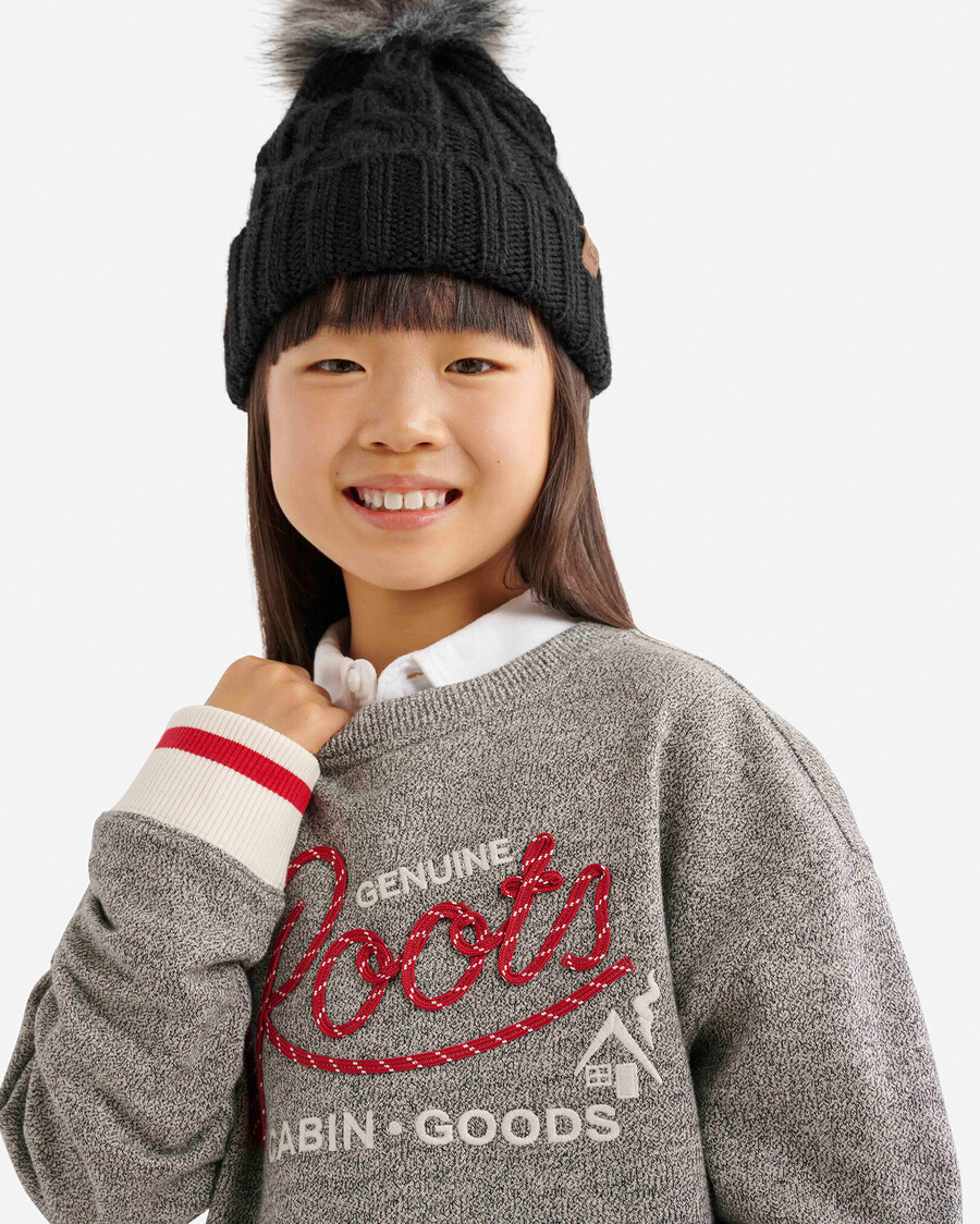 sweat-shirt à écusson avec application de corde de cabine pour enfants
