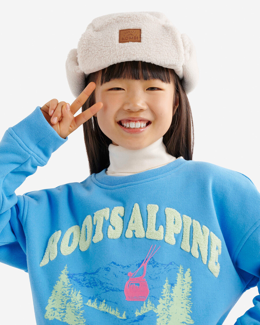 sweat-shirt à col rond pour enfants motif paysage alpin