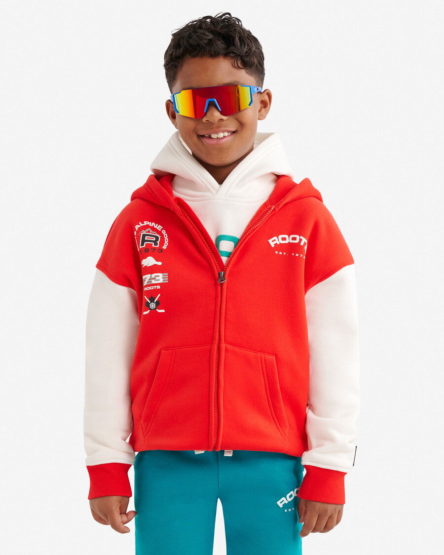 sweat à capuche zippé pour enfants kids alpine goods