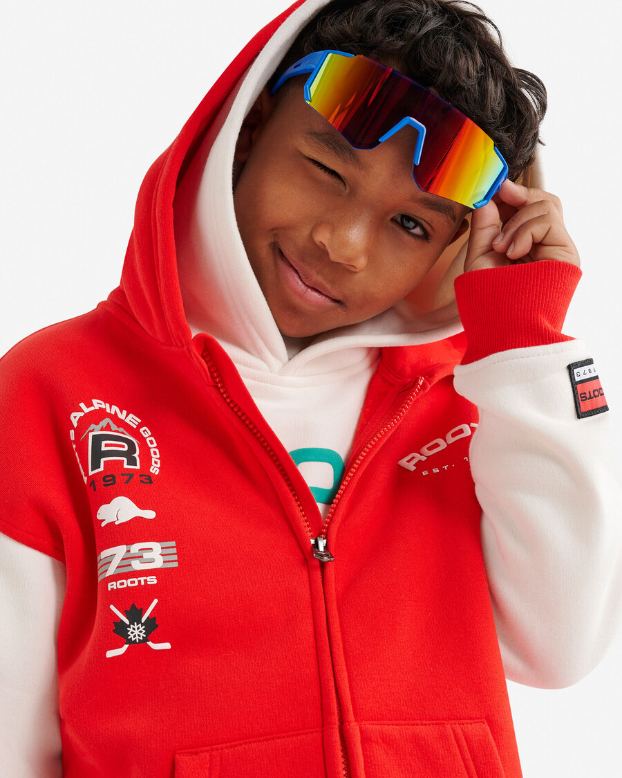 sweat à capuche zippé pour enfants kids alpine goods