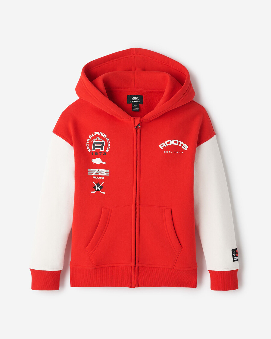 sweat à capuche zippé pour enfants kids alpine goods