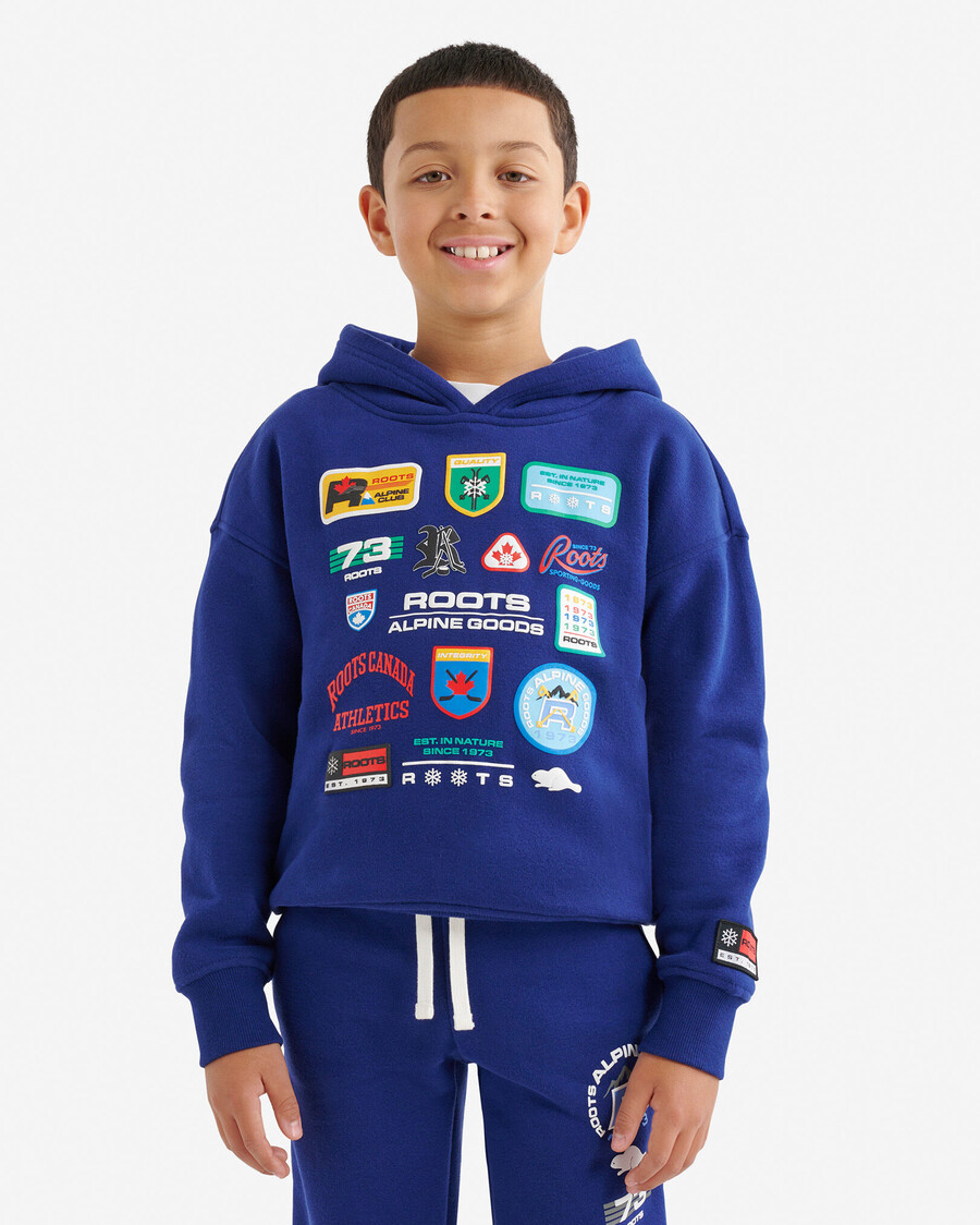 sweat à capuche à écussons kids alpine goods
