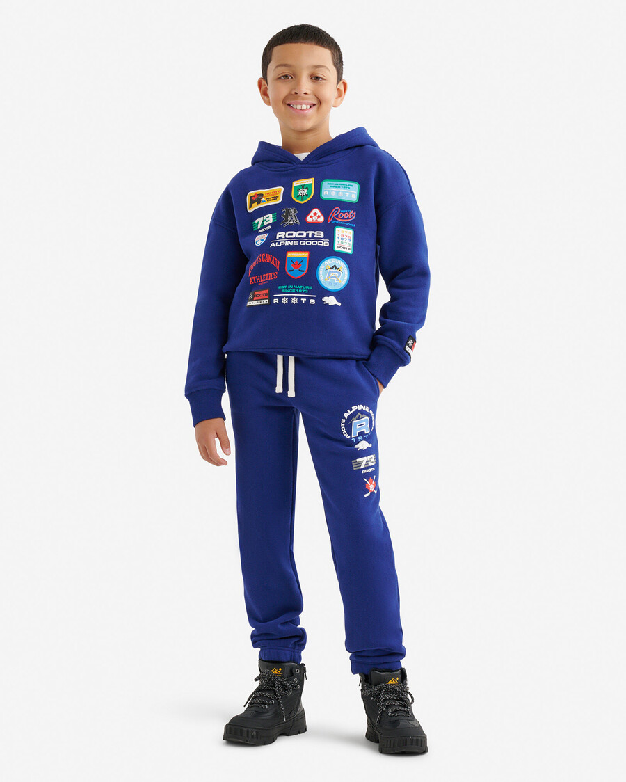 sweat à capuche à écussons kids alpine goods