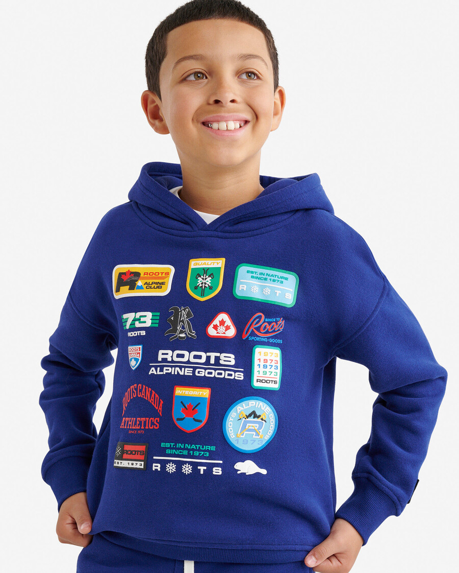 sweat à capuche à écussons kids alpine goods