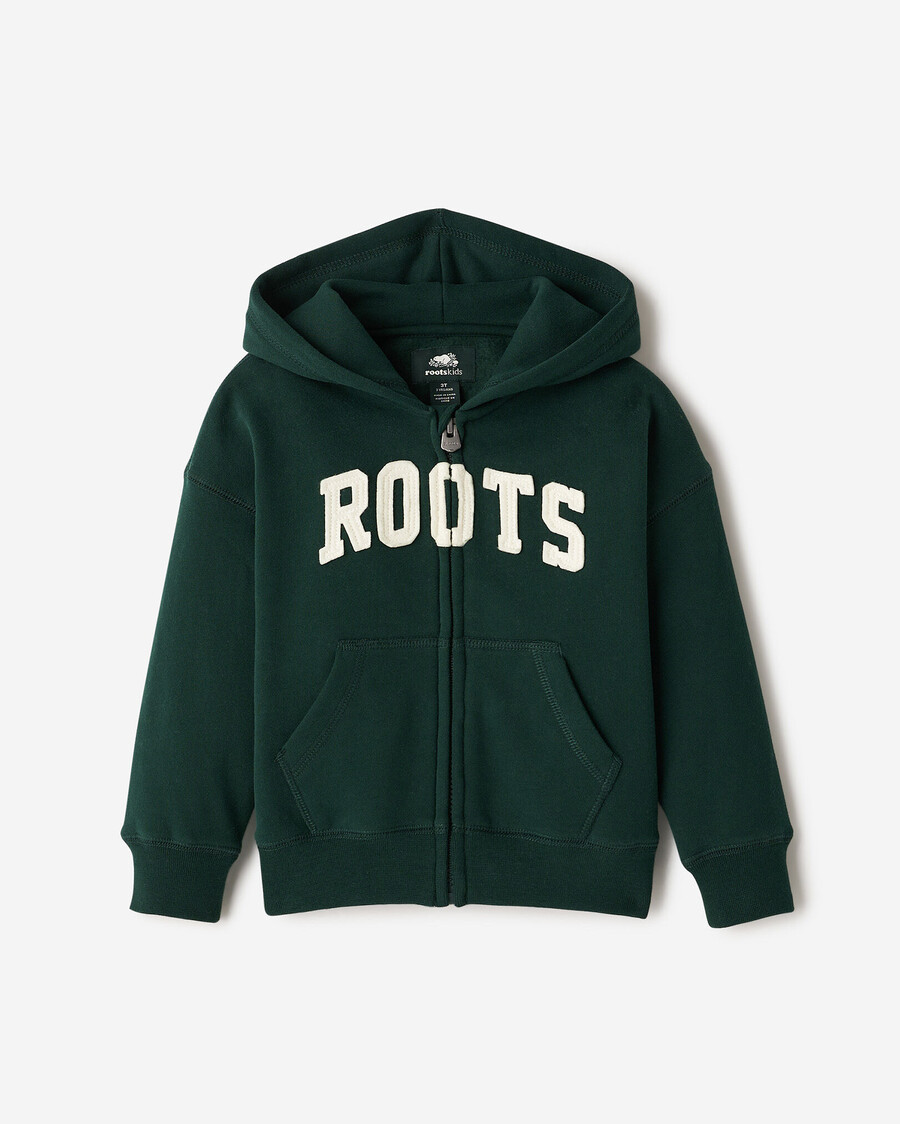 sweat à capuche zippé pour tout-petit avec appliqué roots