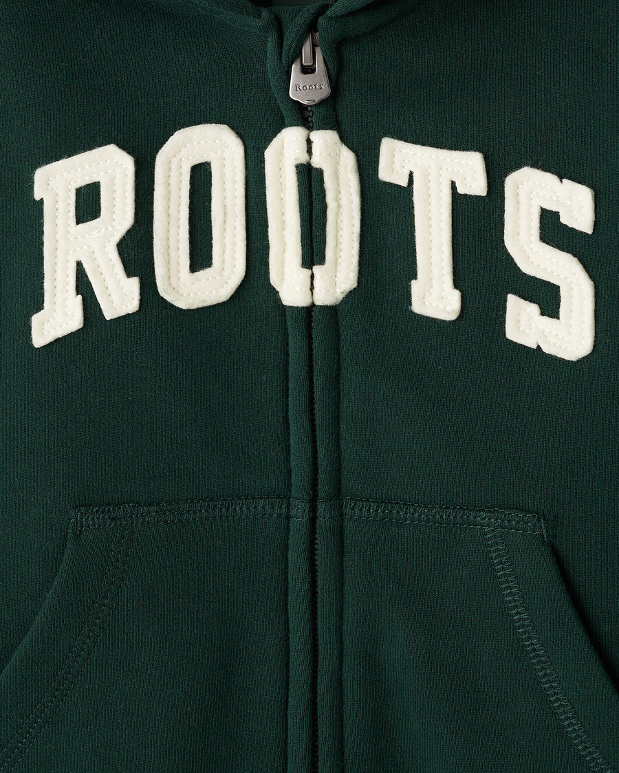 sweat à capuche zippé pour tout-petit avec appliqué roots