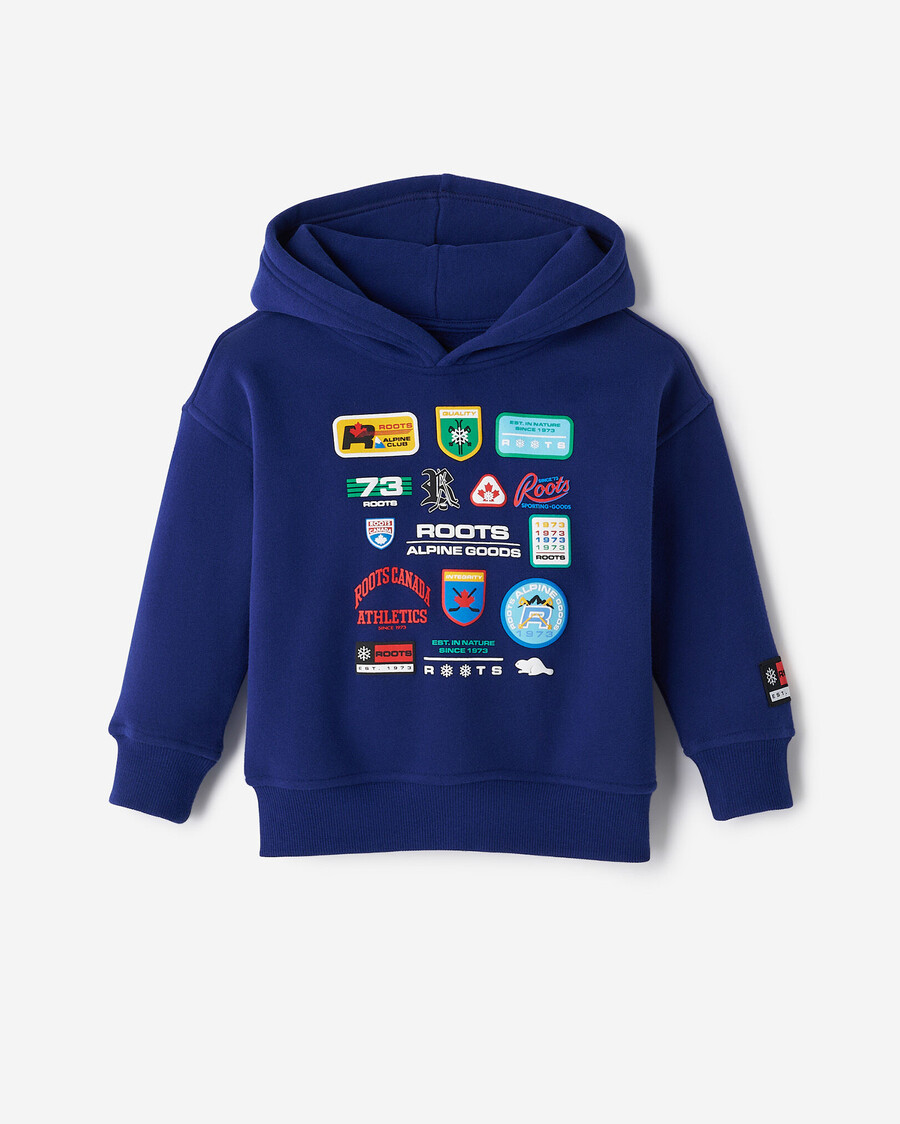 sweat à capuche kanga pour tout-petit avec écussons alpins