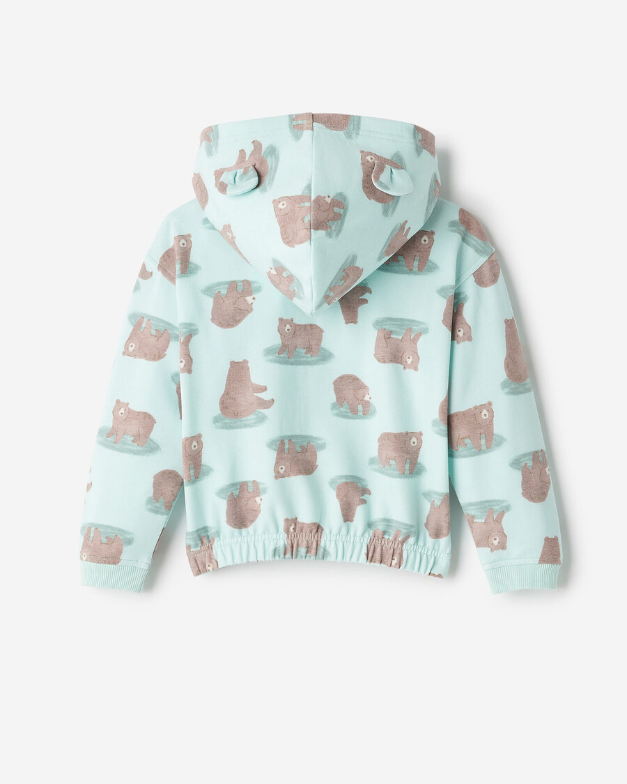 sweat à capuche zippé cozy bear pour tout-petit