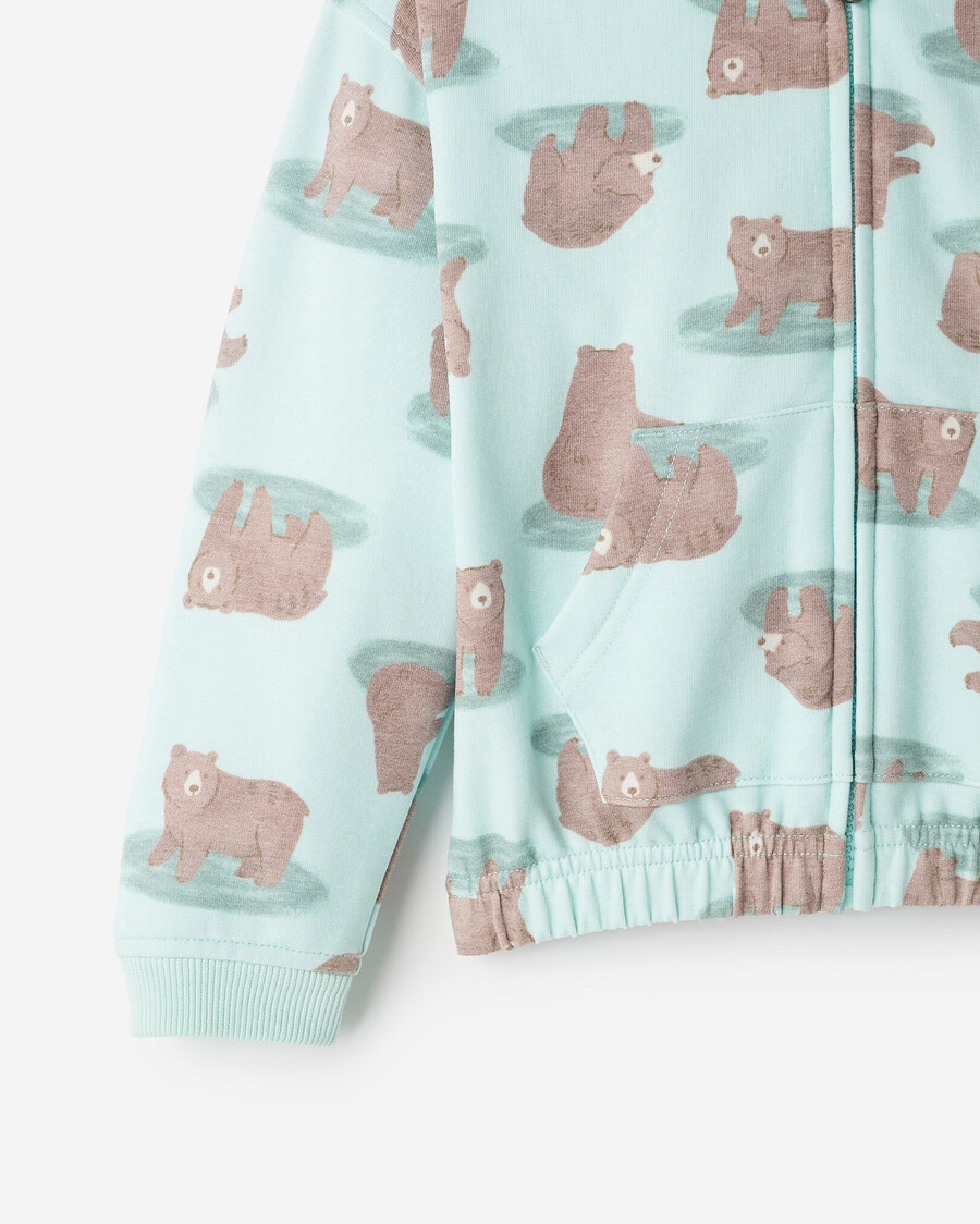 sweat à capuche zippé cozy bear pour tout-petit