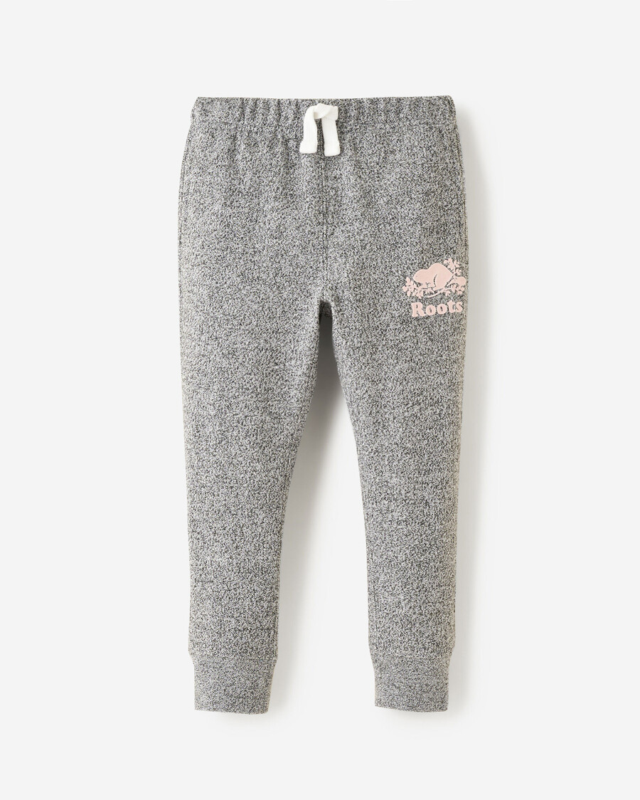 pantalon de survêtement bio à revers étroits pour petites filles