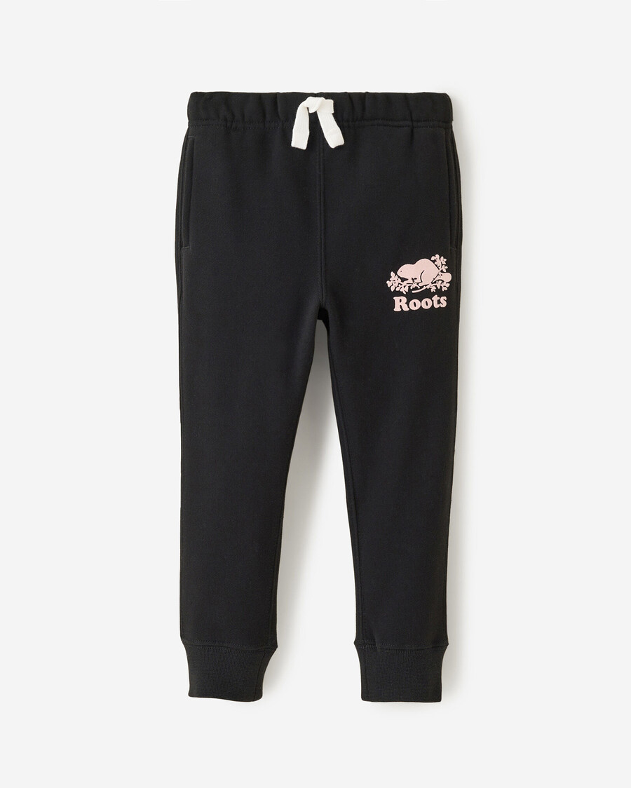 pantalon de survêtement bio à revers étroits pour petites filles
