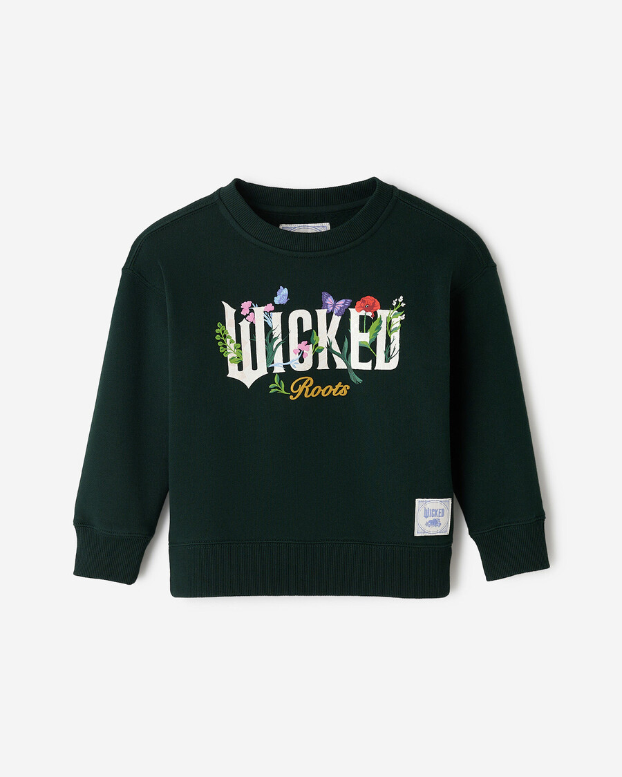sweat-shirt à col rond fleuri toddler roots x wicked