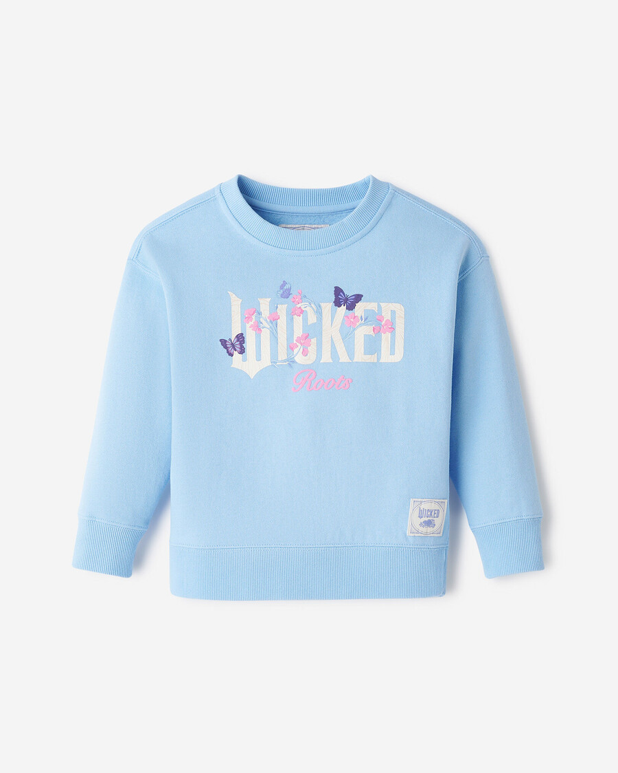 sweat-shirt à col rond fleuri toddler roots x wicked