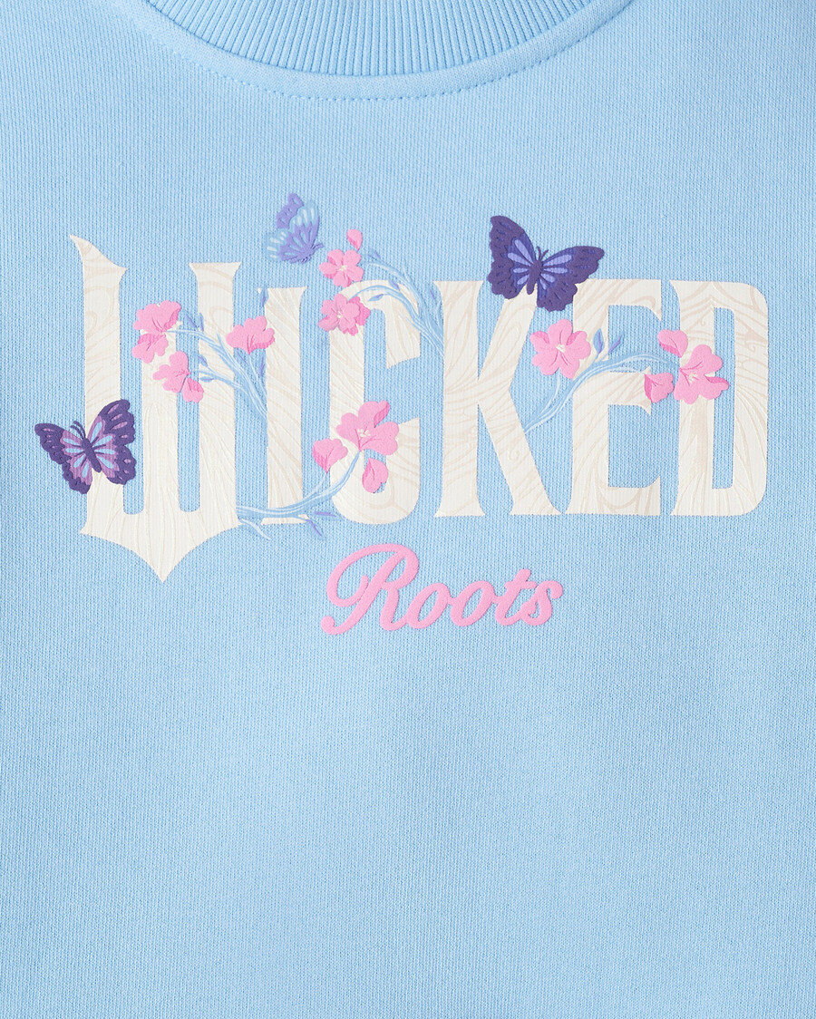 sweat-shirt à col rond fleuri toddler roots x wicked