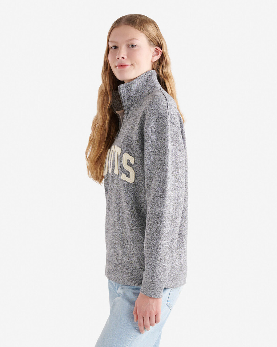 roots applique demi-zip stein