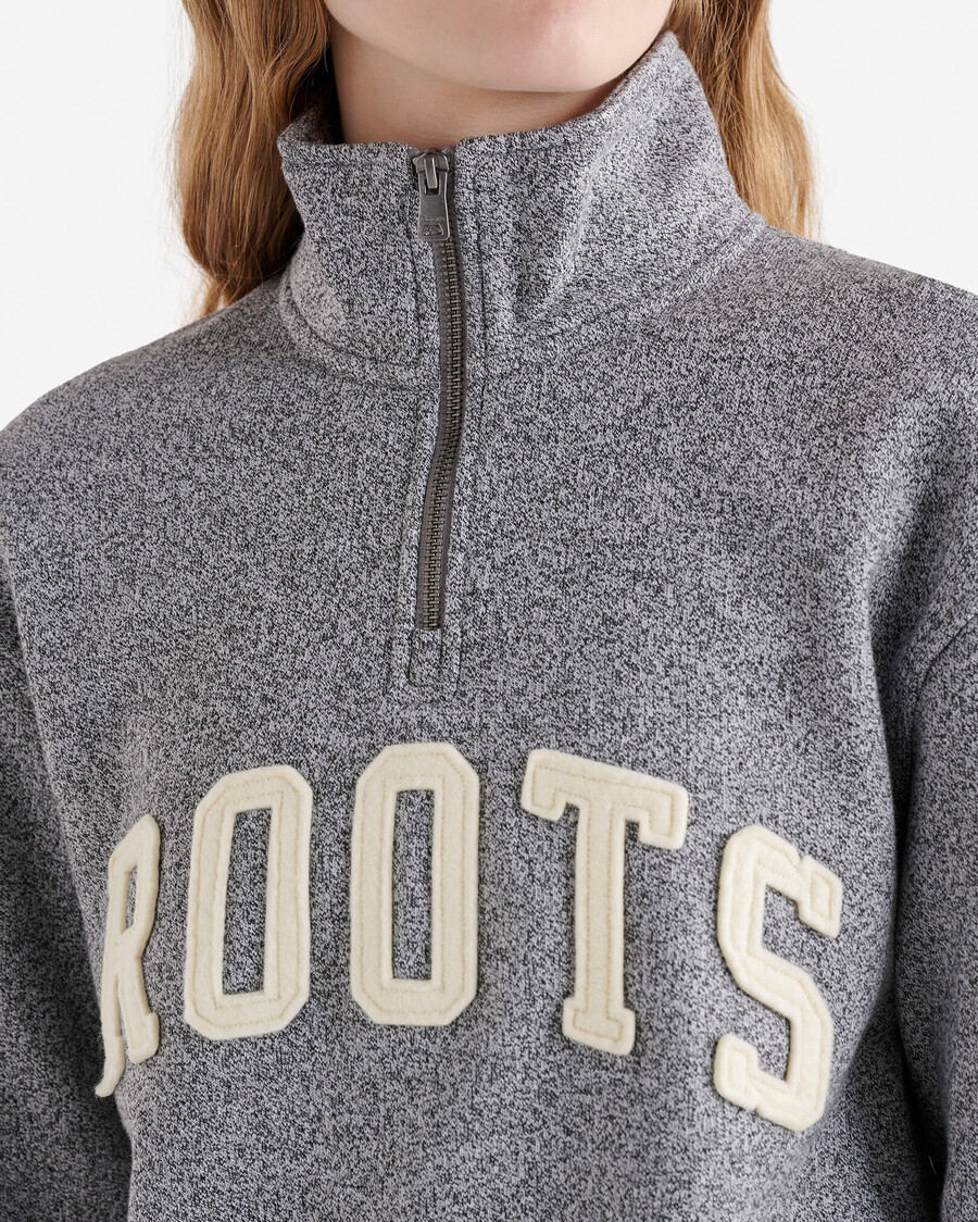 roots applique demi-zip stein