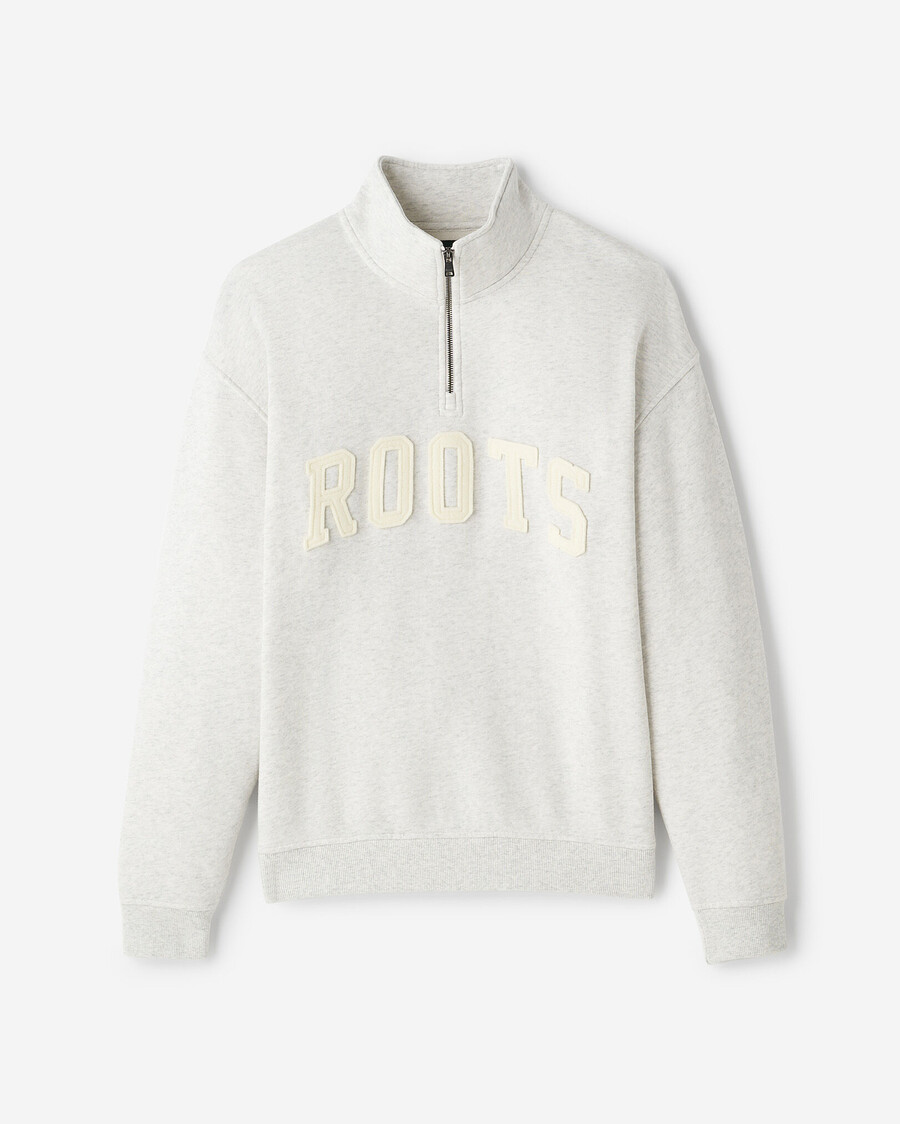 roots applique demi-zip stein