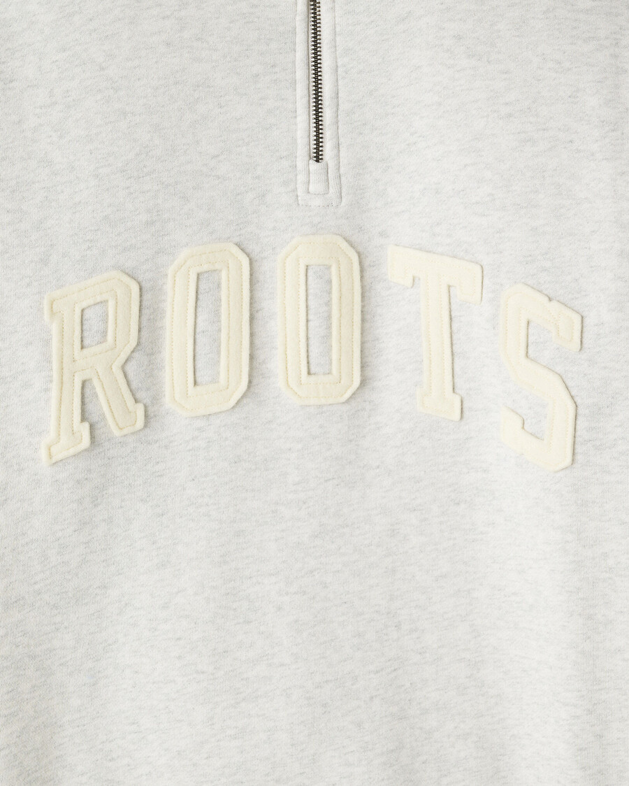 roots applique demi-zip stein