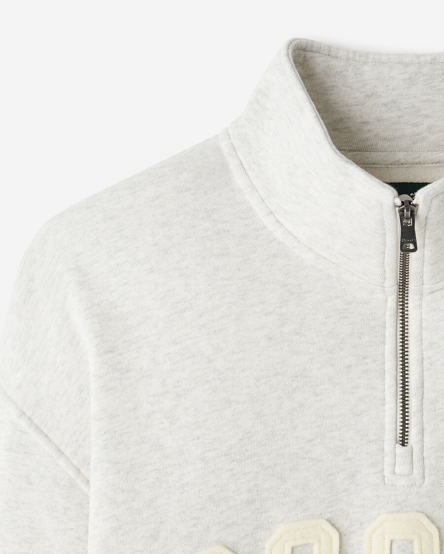 roots applique demi-zip stein