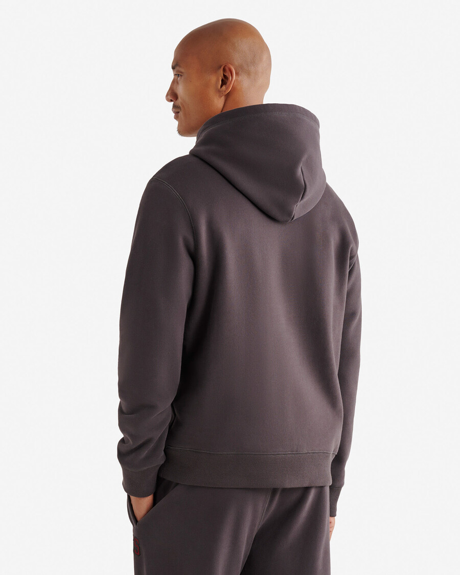 sweat à capuche à carreaux appliqué