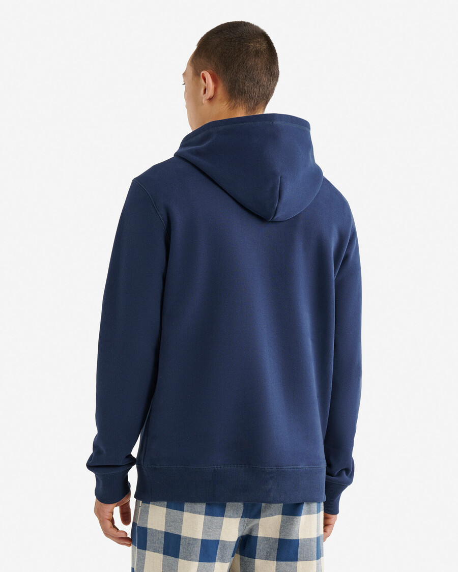 sweat à capuche à carreaux appliqué