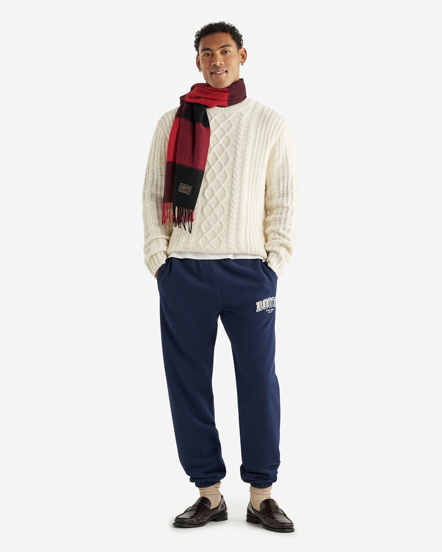 pantalon de survêtement à carreaux appliqués