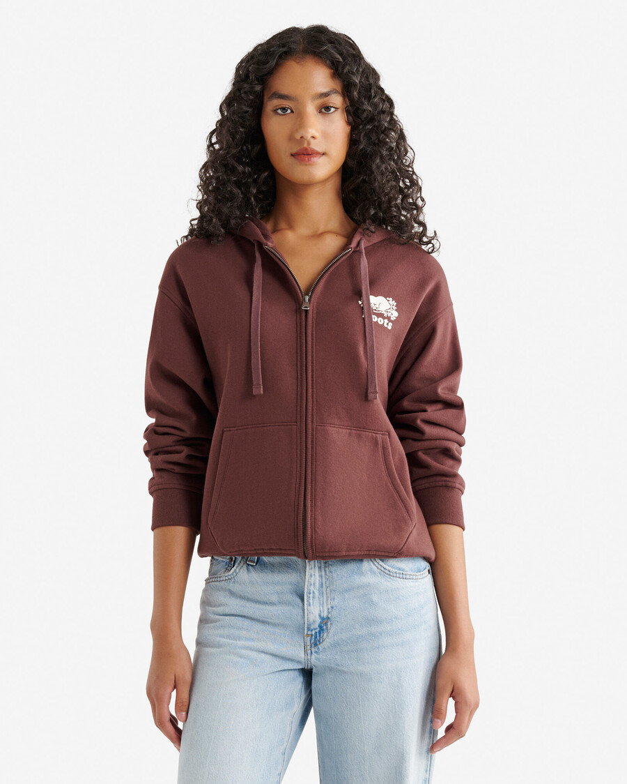 sweat à capuche zippé intégral organic original relaxed