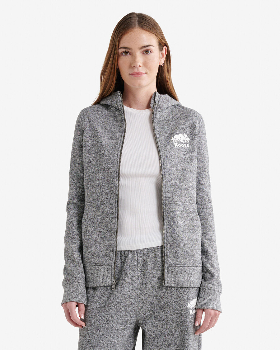 sweat à capuche zippé organic cooper slim