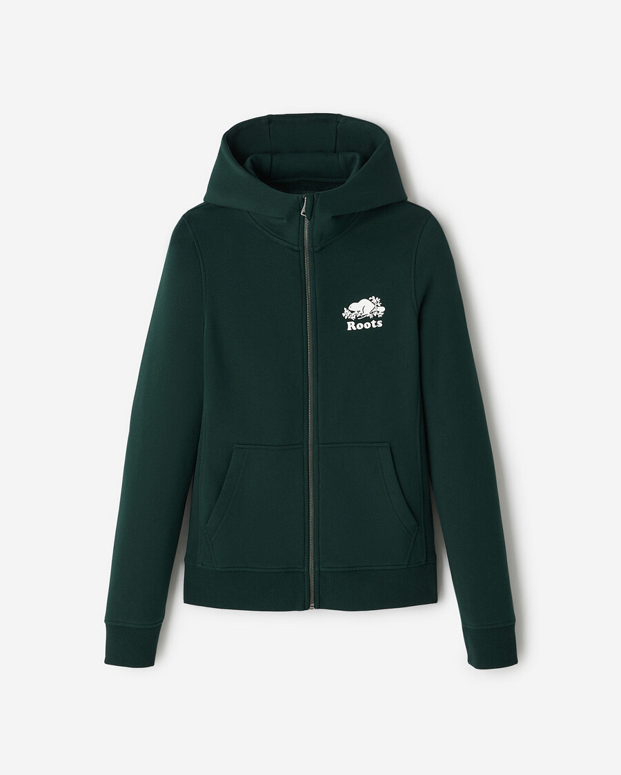 sweat à capuche zippé organic cooper slim