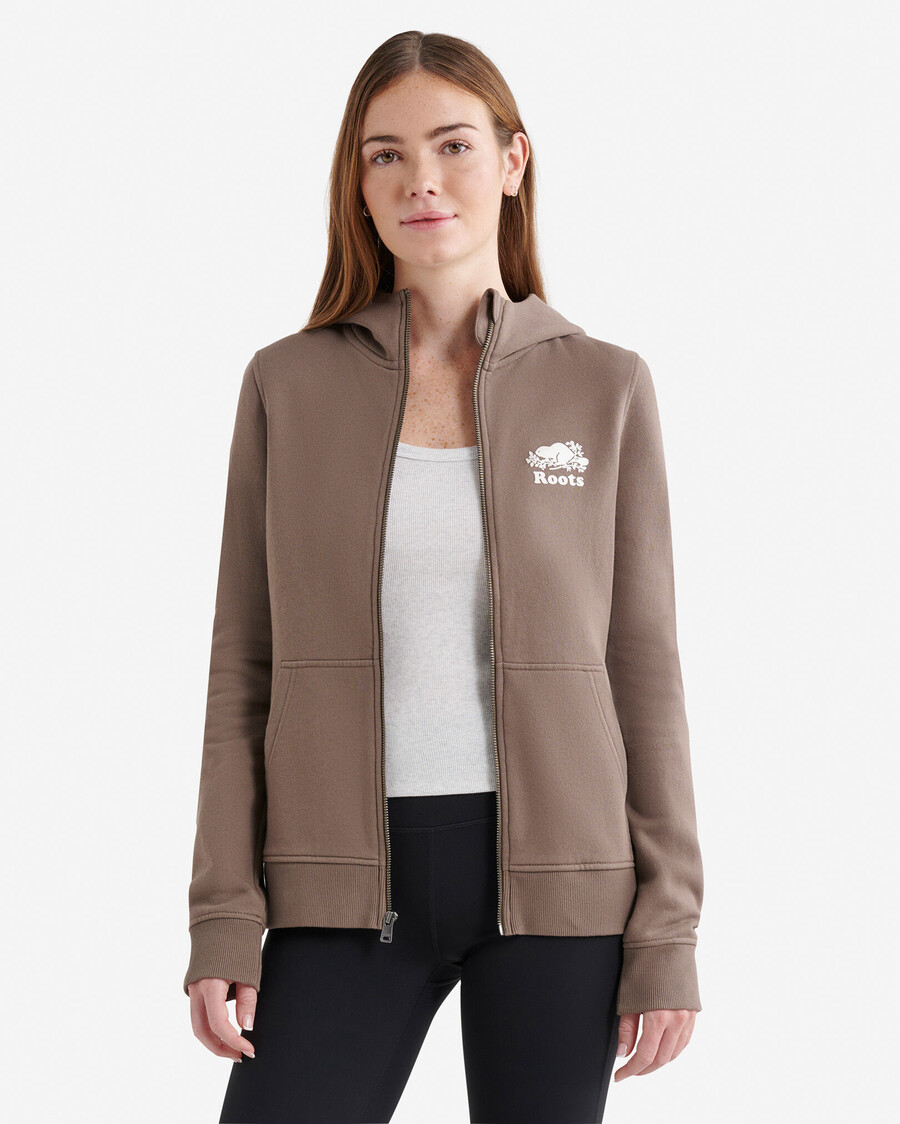 sweat à capuche zippé organic cooper slim