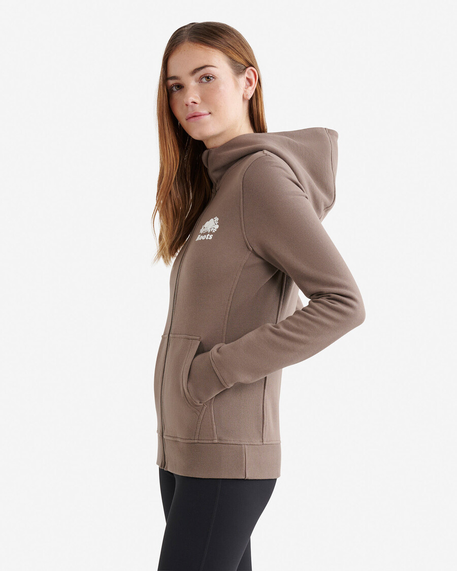 sweat à capuche zippé organic cooper slim