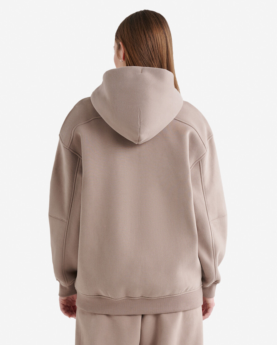 sweat à capuche long cloud à fermeture éclair intégrale
