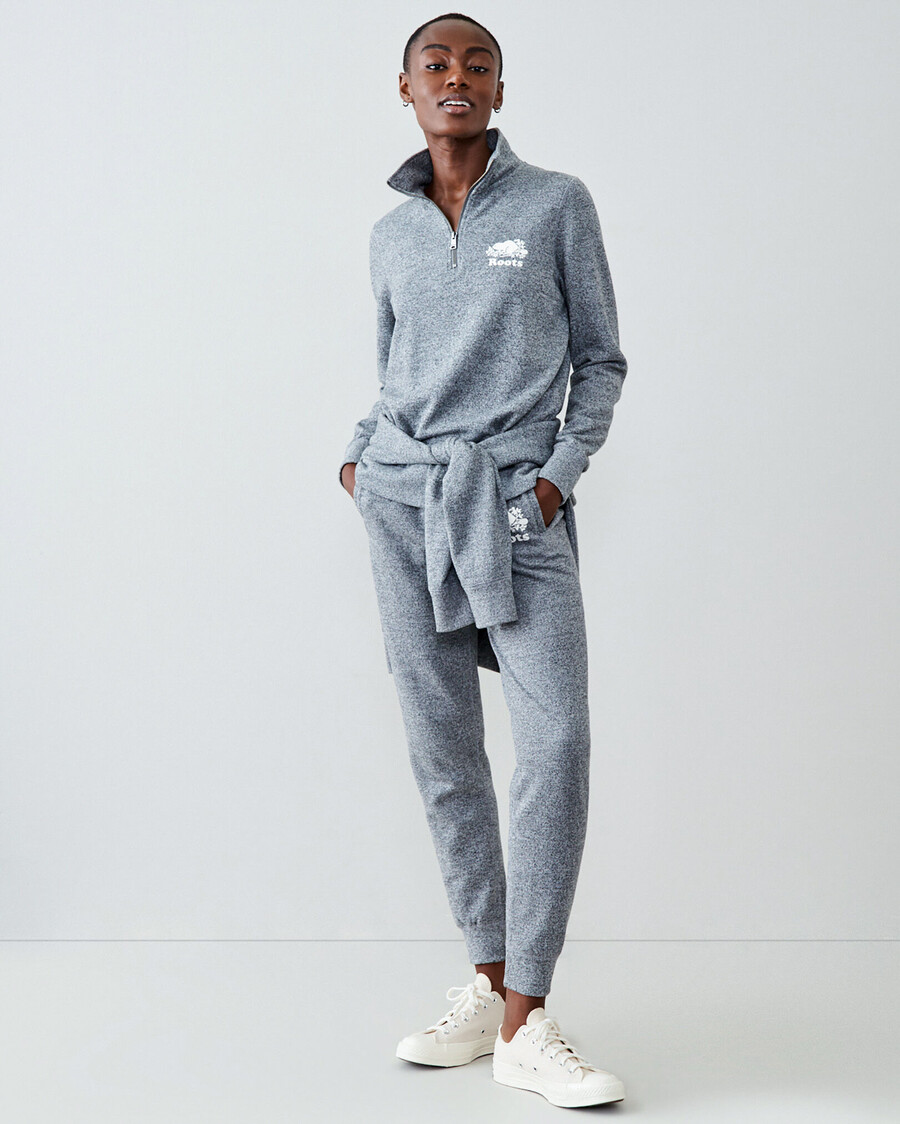pantalon de survêtement à revers ajusté grande taille entrejambe de 79 cm