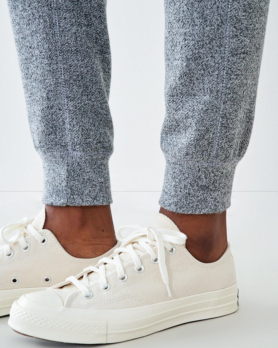 pantalon de survêtement à revers ajusté grande taille entrejambe de 79 cm