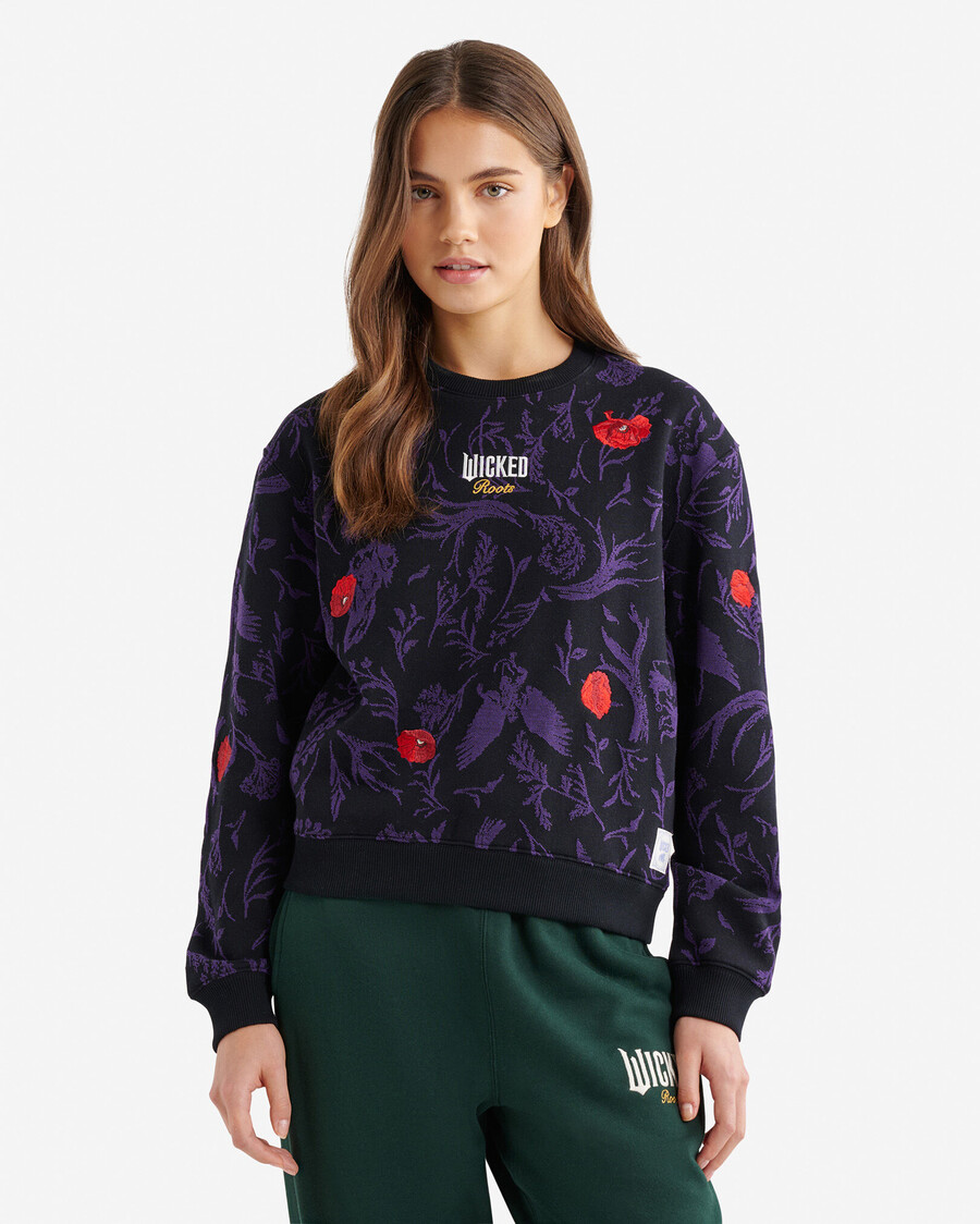 sweat à capuche imprimé floral roots x wicked