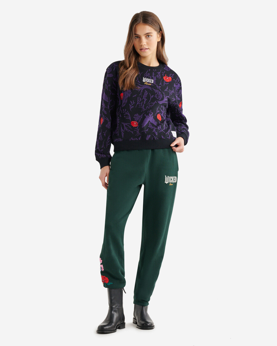 sweat à capuche imprimé floral roots x wicked