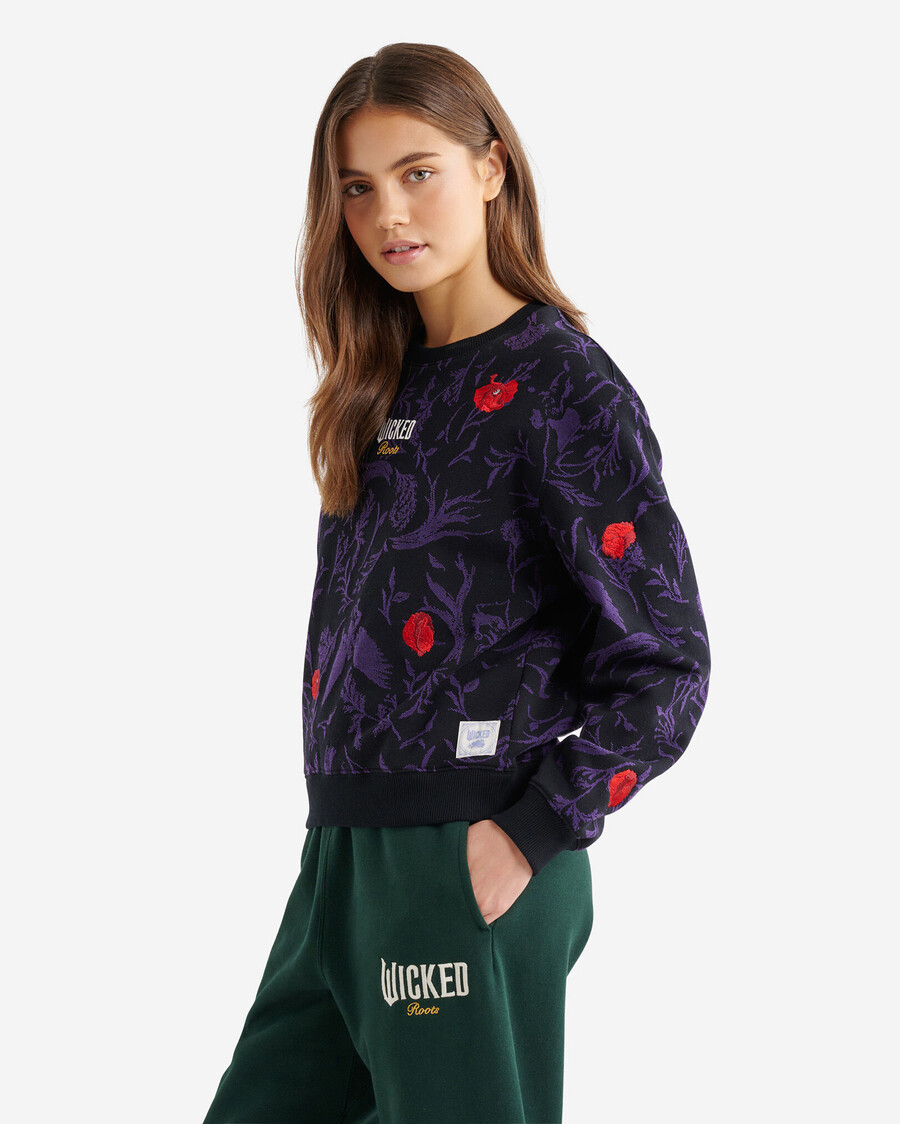 sweat à capuche imprimé floral roots x wicked