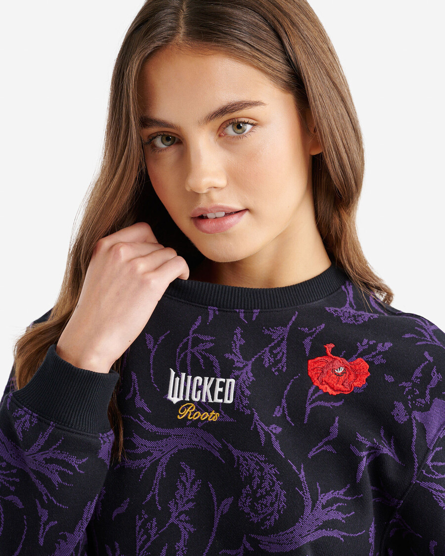 sweat à capuche imprimé floral roots x wicked