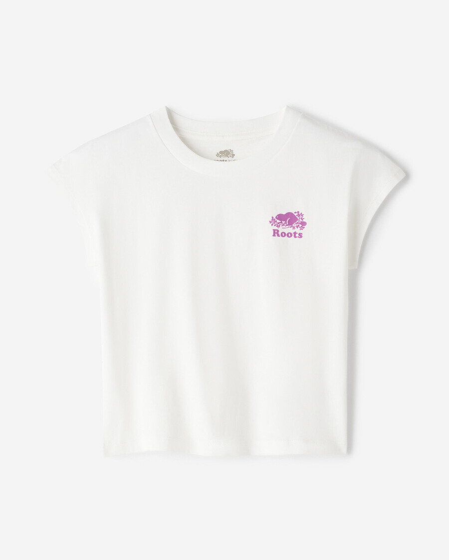 t-shirt sans manches à coupe carrée pour filles