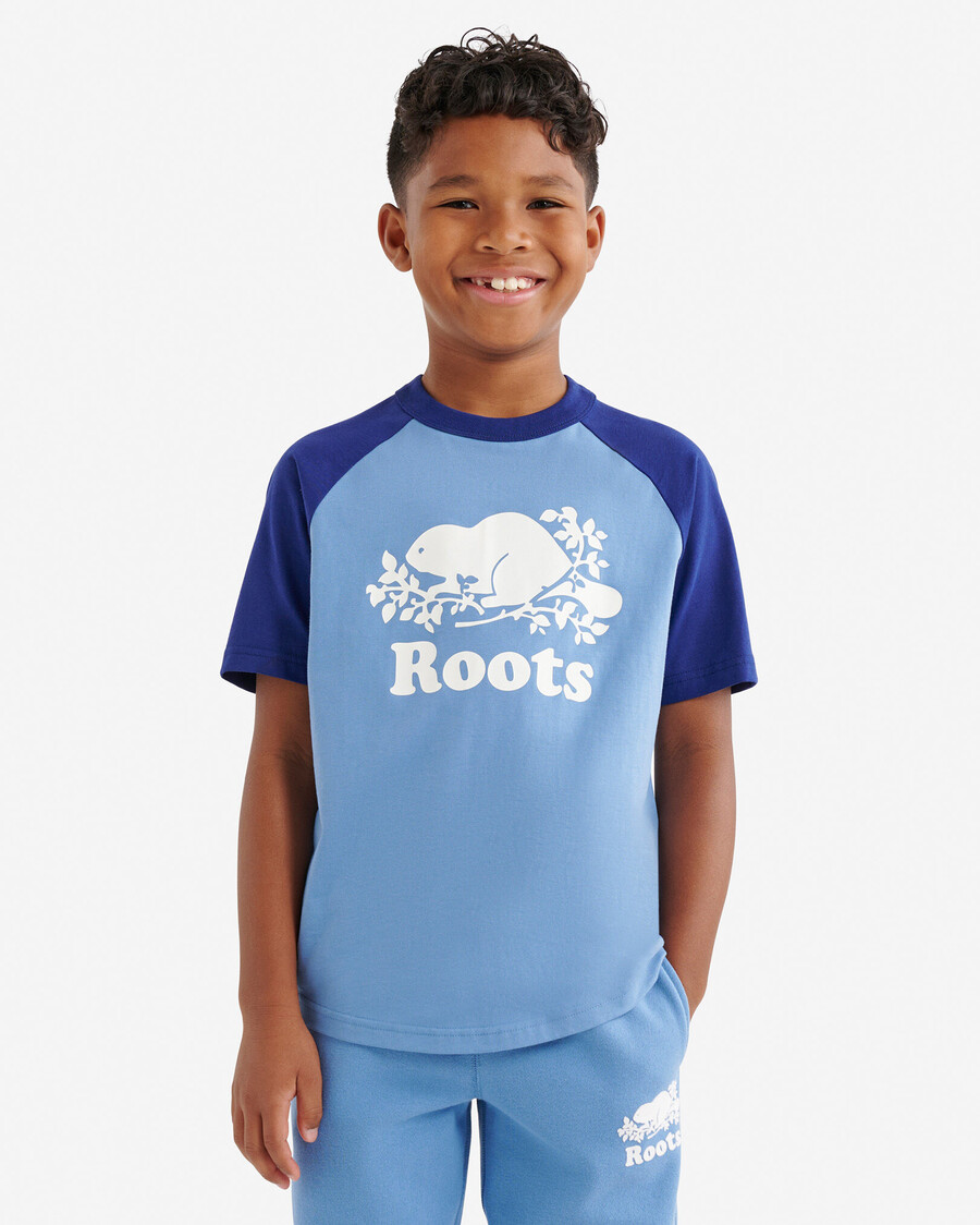 t-shirt à manches courtes de baseball cooper pour enfants