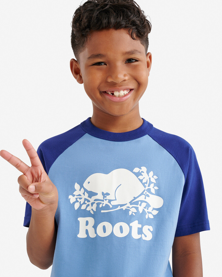 t-shirt à manches courtes de baseball cooper pour enfants