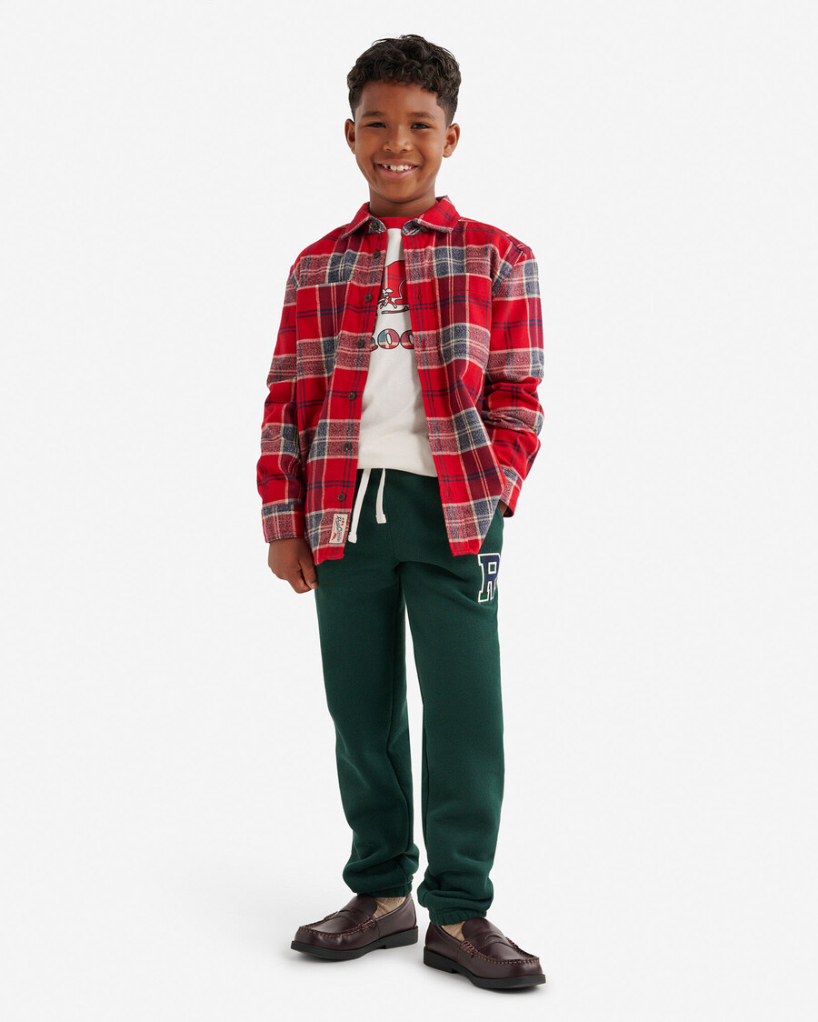 t-shirt de baseball à carreaux pour enfants