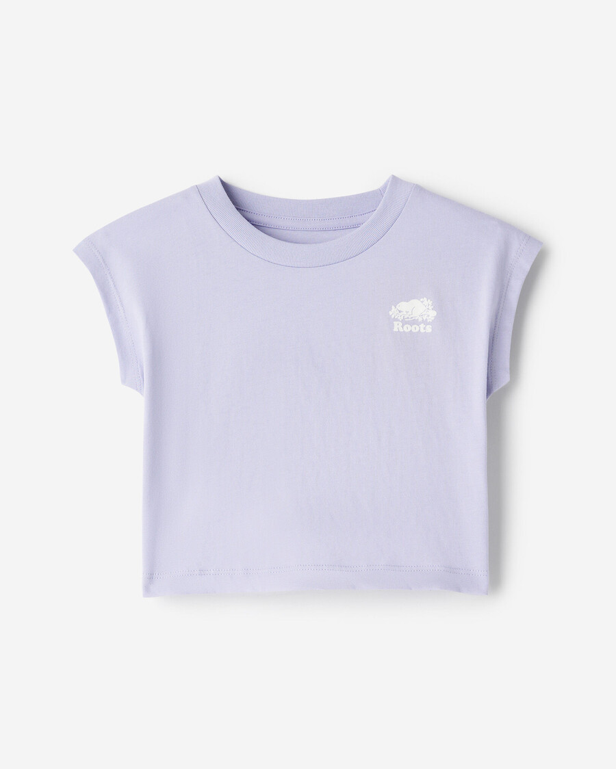 t-shirt sans manches à coupe carrée pour petites filles